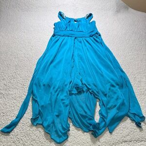 Rare Editions Sleeveless Dress‎ Blue Women's Size 10 Womens Rhinestones Formal